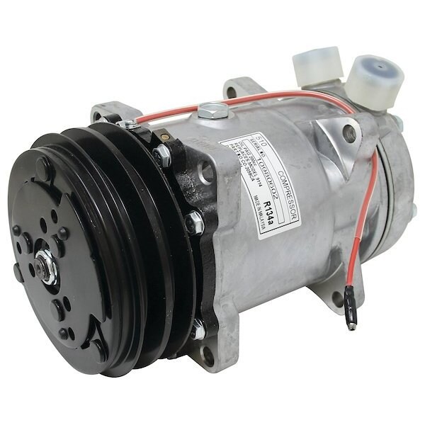Compressor, New, Sanden Style w/ Clutch (9114) 11" x8" x8"